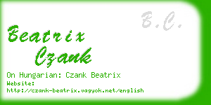 beatrix czank business card